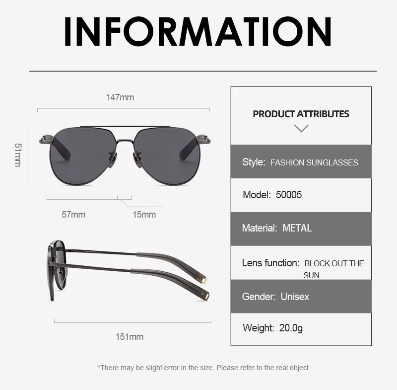 Lunettes de soleil polarisées en titane